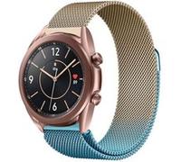 Strap-it Bracelet Milanais - compatible pour Samsung Galaxy Watch 3 41mm (bleu/or) G