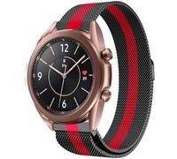 Strap-it Bracelet Milanais - compatible pour Samsung Galaxy Watch 3 41mm (noir/rouge) G