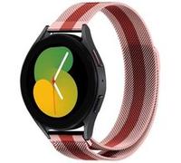 Strap-it Bracelet Milanais - compatible pour Samsung Galaxy Watch 5 - 40mm (rouge/rose) G