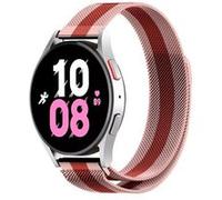 Strap-it Bracelet Milanais - compatible pour Samsung Galaxy Watch 5 - 44mm (rouge/rose) G