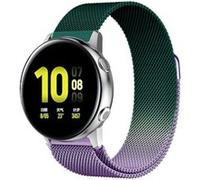Strap-it Bracelet Milanais - compatible pour Samsung Galaxy Watch Active (violet/ vert) G