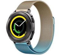 Strap-it Bracelet milanais - compatible pour Samsung Gear Sport (bleu/or) G