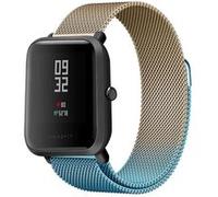 Strap-it Bracelet milanais - compatible pour Xiaomi - compatible pour Amazfit Bip (bleu/or) G