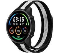 Strap-it Bracelet milanais - compatible pour Xiaomi Mi Watch (noir/blanc) G