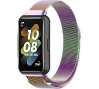 Strap-it Bracelet Milanaise - compatible pour Huawei Band 7 (arc-en-ciel) G