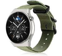 Strap-it Bracelet nylon boucle - compatible pour Huawei Watch GT 3 Pro 46mm (vert) G
