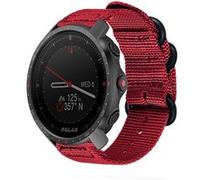 Strap-it Bracelet nylon boucle - compatible pour Polar Grit X Pro (rouge) G