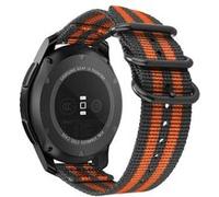 Strap-it Bracelet nylon boucle - compatible pour Samsung Galaxy Watch 42mm (noir/orange) G
