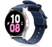 Strap-it Bracelet nylon boucle - compatible pour Samsung Galaxy Watch 5 - 44mm (bleu) G