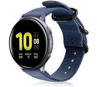 Strap-it Bracelet nylon boucle - compatible pour Samsung Galaxy Watch Active (bleu) G