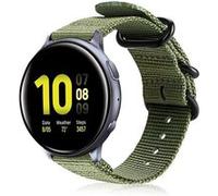 Strap-it Bracelet nylon boucle - compatible pour Samsung Galaxy Watch Active (vert) G
