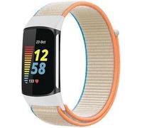 Strap-It Bracelet nylon - compatible pour Fitbit Charge 5 (beige) G
