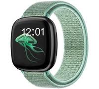 Strap-it Bracelet nylon - compatible pour Fitbit Sense (vert menthe) G