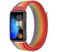 Strap-it Bracelet nylon - compatible pour Huawei Band 8 (arc-en-ciel) G