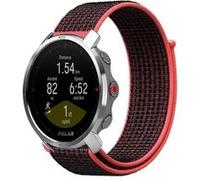 Strap-it Bracelet nylon - compatible pour Polar Grit X (noir/rouge) G