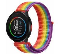 Strap-it Bracelet nylon - compatible pour Polar Pacer (arc-en-ciel) G