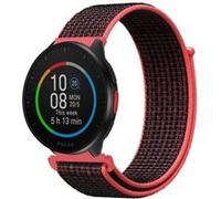 Strap-it Bracelet nylon - compatible pour Polar Pacer (noir/rouge) G