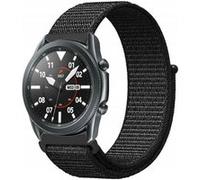 Strap-it Bracelet nylon - compatible pour Samsung Galaxy Watch 3 45mm (noir) G