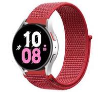 Strap-it Bracelet nylon - compatible pour Samsung Galaxy Watch 5 - 44mm (rouge) G