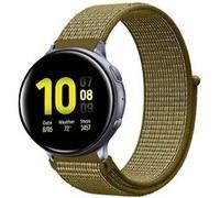 Strap-it Bracelet nylon - compatible pour Samsung Galaxy Watch Active (olive) G