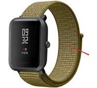 Strap-it Bracelet nylon - compatible pour Xiaomi - compatible pour Amazfit Bip (olive) G