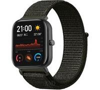 Strap-it Bracelet nylon - compatible pour Xiaomi - compatible pour Amazfit GTS (vert foncé) G