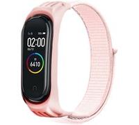 Strap-it Bracelet nylon - compatible pour Xiaomi Mi Band 5 (rose clair) G