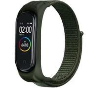 Strap-it Bracelet nylon - compatible pour Xiaomi Mi Band 5 (vert armée) G