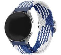 Strap-it Bracelet nylon tissé - compatible pour Samsung Galaxy Watch 6 Classic 43mm (bleu/blanc) G