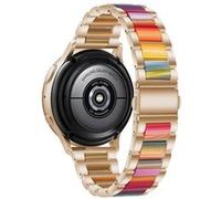 Strap-it Bracelet résine acier - compatible pour Huawei Watch GT 3 Pro 43mm (or rose/coloré) G