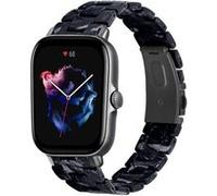 Strap-it Bracelet résine - compatible pour Amazfit GTS 3 (noir/blanc) G
