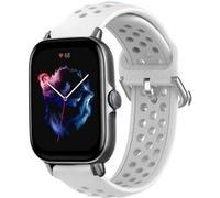 Strap-it Bracelet silicone avec trous - compatible pour Amazfit GTS 3 (blanc) G