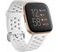 Strap-it Bracelet silicone avec trous - compatible pour Fitbit Versa (blanc) G