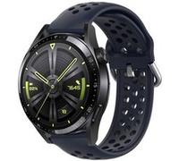 Strap-it Bracelet silicone avec trous - compatible pour Huawei Watch GT 3 46mm (bleu foncé)u foncé) G