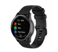 Strap-it Bracelet Silicone - Compatible avec Garmin Vivoactive 4s - Homme/Femme - Noir