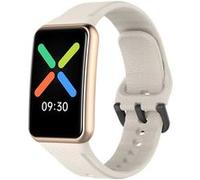 Strap-it Bracelet silicone - compatible pour Oppo Watch Free (blanc sable) G