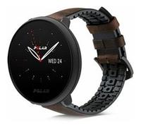 Strap-it Bracelet silicone/cuir - compatible pour Polar Ignite 2 (noir/marron) G