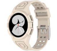 Strap-it Bracelet silicone intégral - compatible pour Samsung Galaxy Watch 4 44mm (blanc ivoire) G