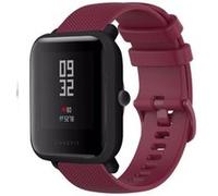 Strap-it Bracelet silicone luxe - compatible pour Xiaomi Amazfit Bip - rouge foncé G