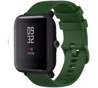 Strap-it Bracelet silicone luxe - compatible pour Xiaomi - compatible pour Amazfit Bip (vert armée) G