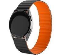 Strap-it Bracelet silicone magnétique - compatible pour Huawei Watch GT Runner (noir/orange) G