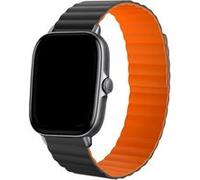 Strap-it Bracelet silicone magnétique - compatible pour Xiaomi - compatible pour Amazfit GTS 2 (noir/orange) G