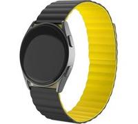 Strap-it Bracelet silicone magnétique - compatible pour Xiaomi Mi Watch (noir/Jaune) G