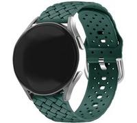 Strap-it Bracelet silicone tissé - compatible pour Samsung Galaxy Watch 4 Classic 46mm (vert foncé) G