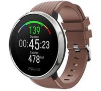 Strap-it Bracelet silicone twill - compatible pour Polar Ignite (marron café) G