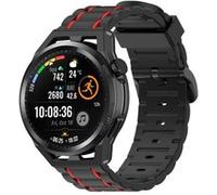 Strap-it Bracelet sport boucle - compatible pour Huawei Watch GT Runner (noir/rouge) G