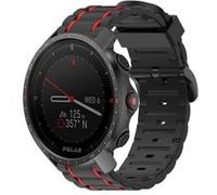 Strap-it Bracelet sport boucle - compatible pour Polar Grit X Pro (noir/rouge) G
