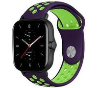 Strap-it Bracelet sport - compatible pour Amazfit GTS 2 (violet/vert) G