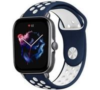 Strap-it Bracelet sport - compatible pour Amazfit GTS 3 (bleu/blanc) G