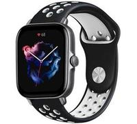 Strap-it Bracelet sport - compatible pour Amazfit GTS 3 (noir/blanc) G